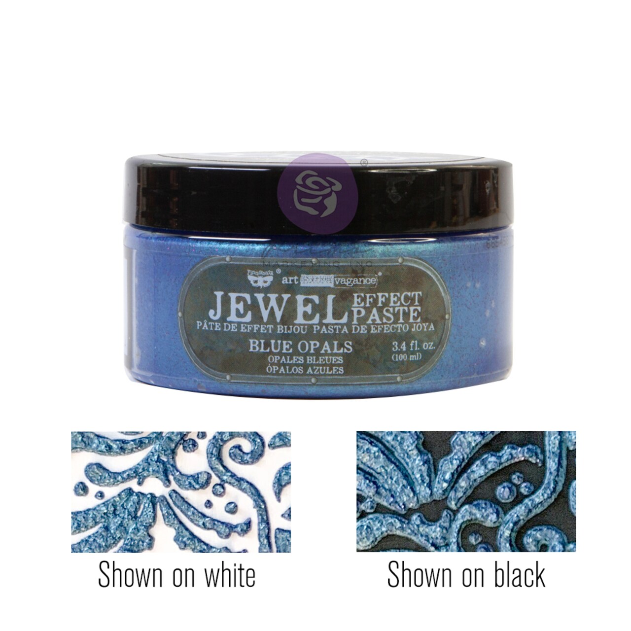 Art Extravagance - Jewel Texture Paste - Blue Opals - 1 jar, 100ml (3.4 fl oz)